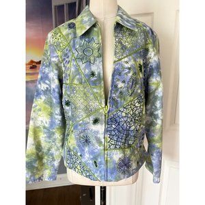 NWT Vintage Anage zip up jacket with embroidered detail Medium